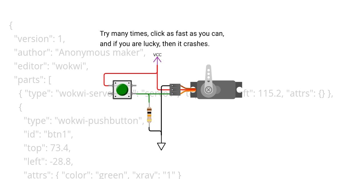 Bug in Servo motor, minimal sketch. simulation