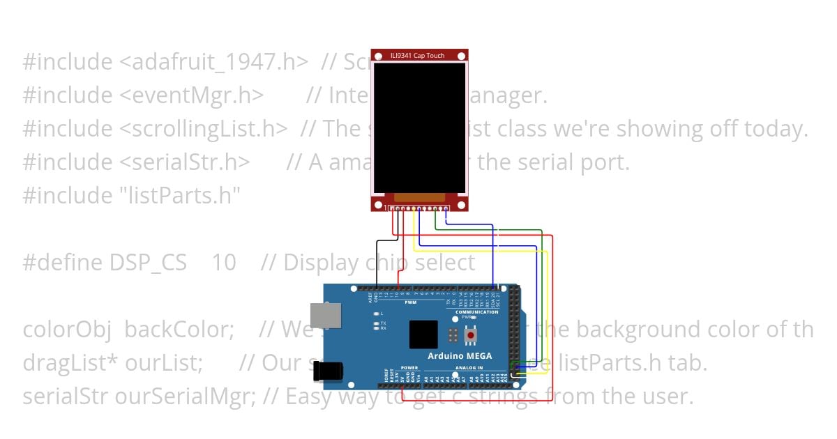 EXAMPLE : Left Coast GUI (Scrolling lists) simulation