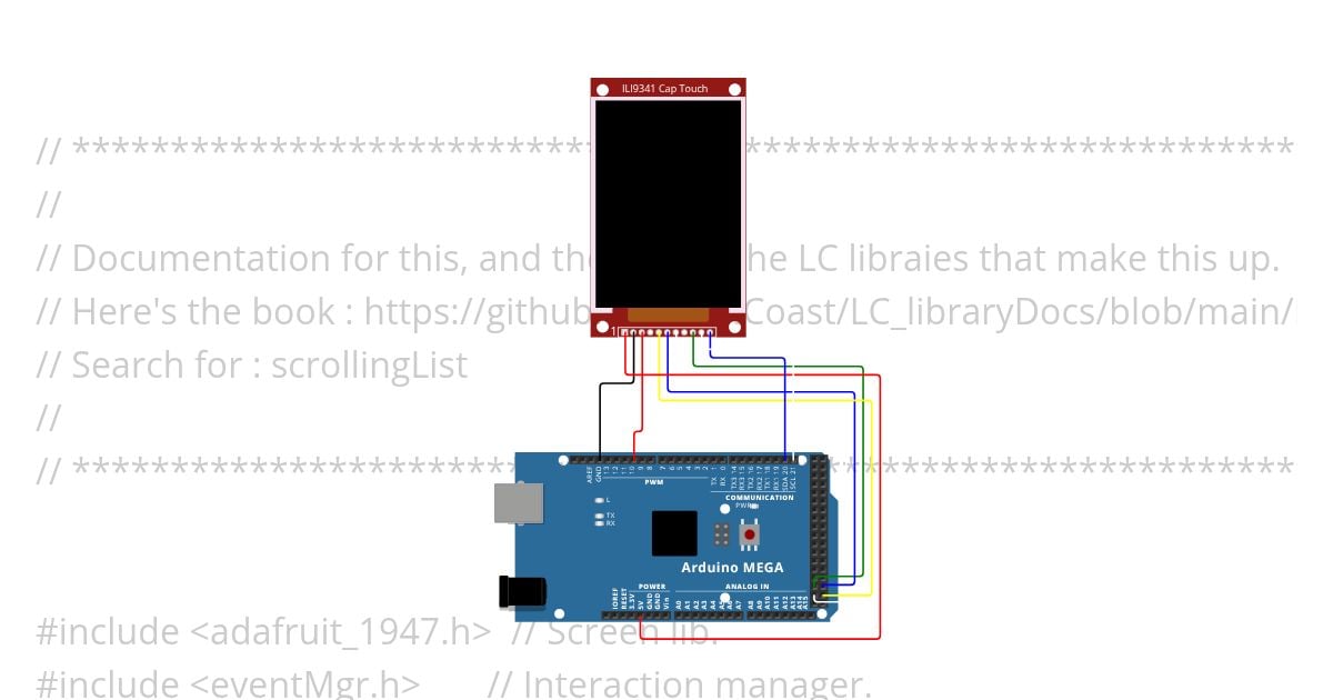 EXAMPLE : Left Coast GUI (Scrolling lists) simulation
