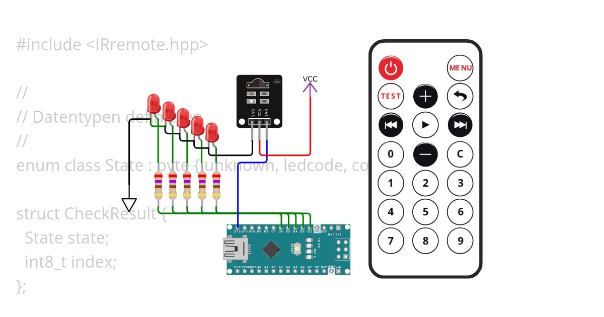 Yet another IR Code Program simulation