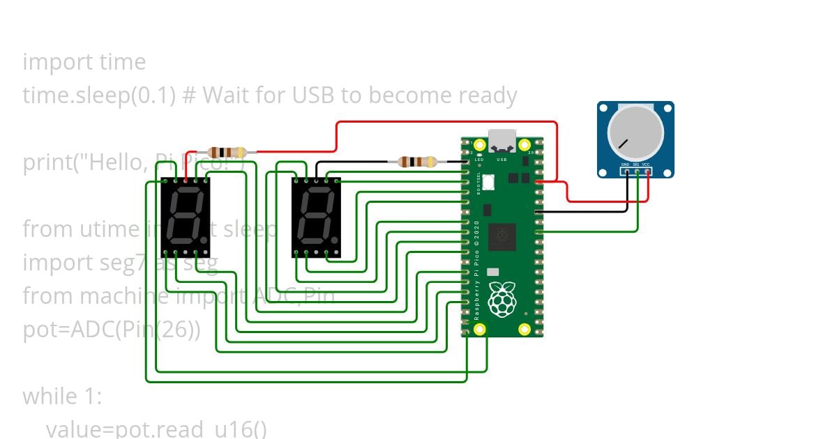 dual 7 segment intro  simulation
