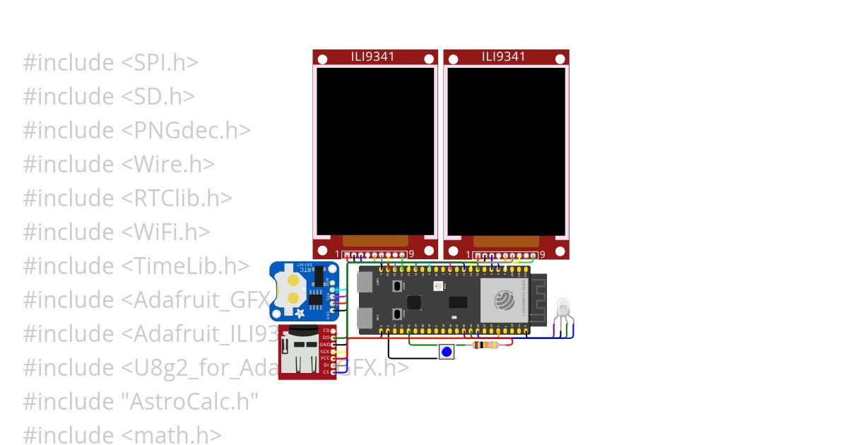 Wyświetlacz_fazy_księżyca_U8g2_2_display simulation