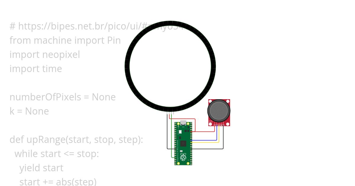 Pi Pico MicroPython NeoPixels Ring simulation