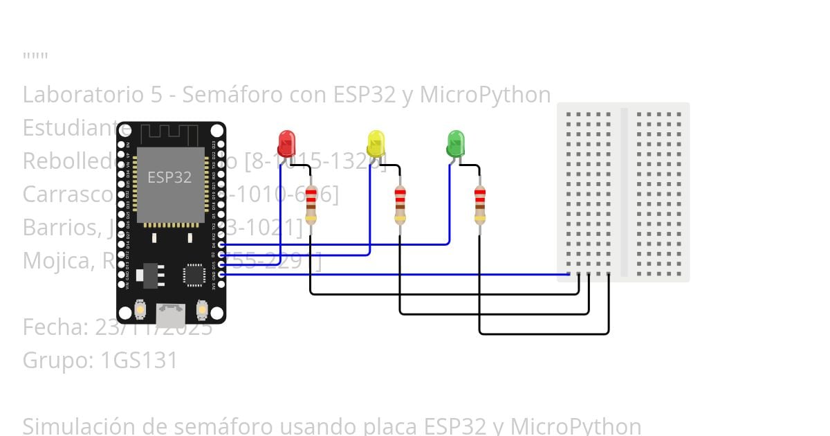 MicroPython Blink ESP32 Semaforo