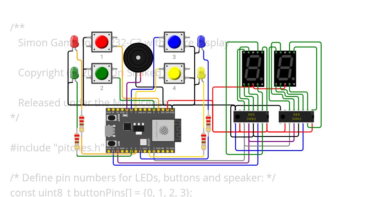 Simon Says imposible version simulation
