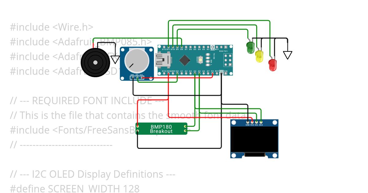 bmp180 Arduino simulation