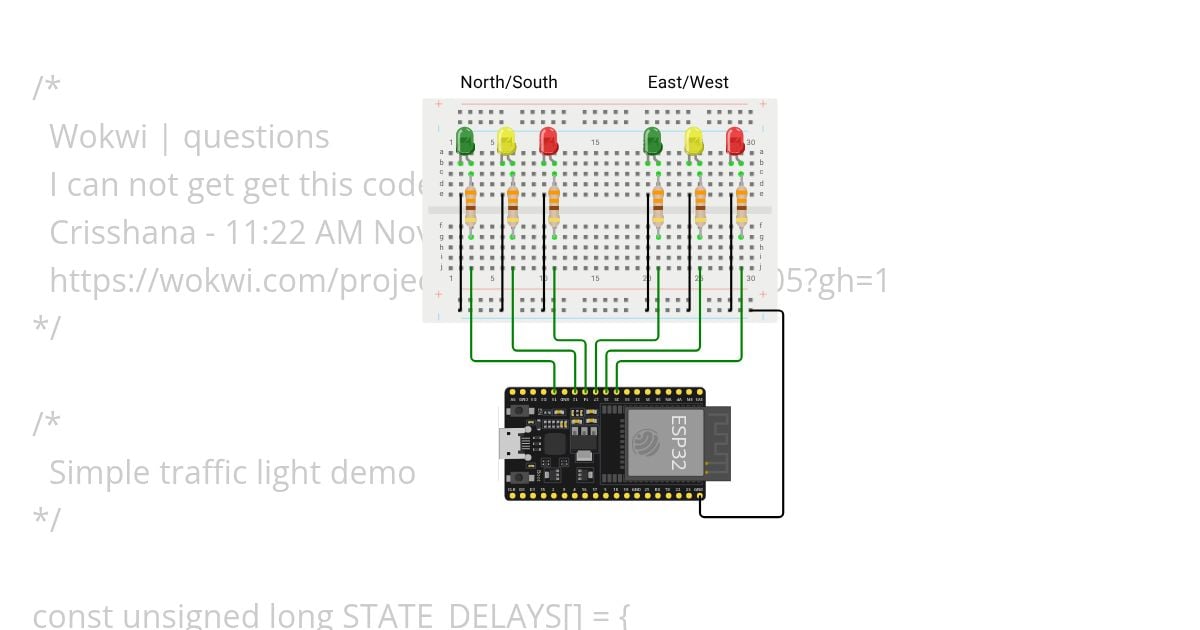 Simple traffic light demo simulation