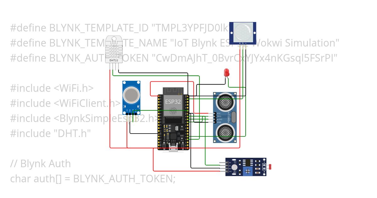 IoT + Blynk  | ESP32 + Wokwi Simulation  simulation