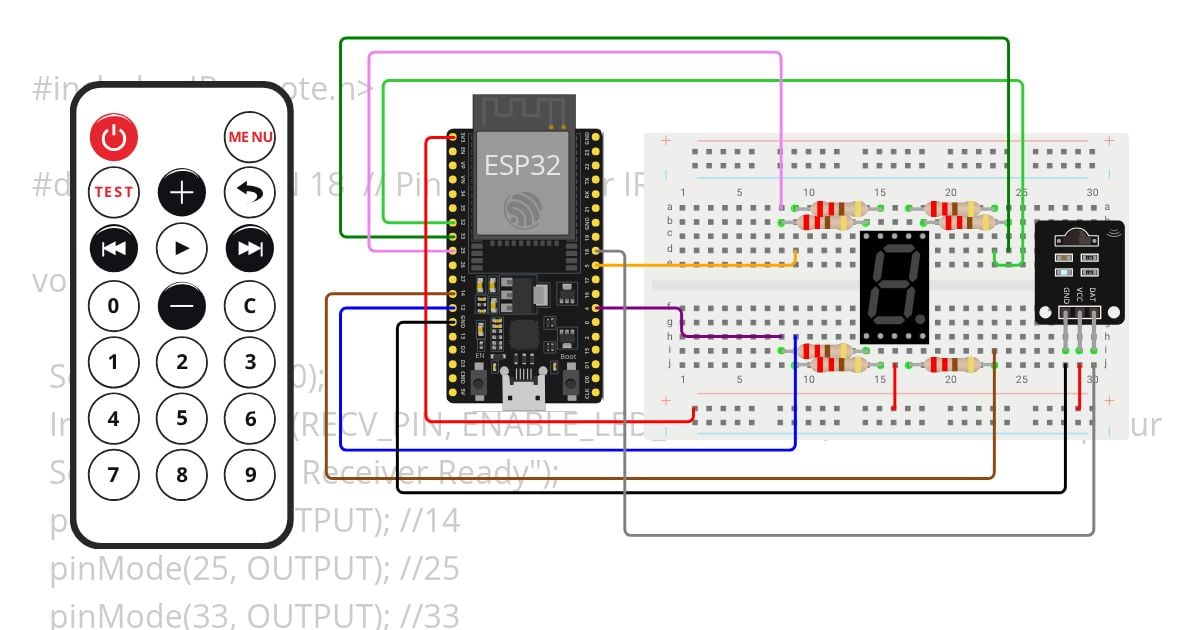 7segments_irremote_esp32 simulation