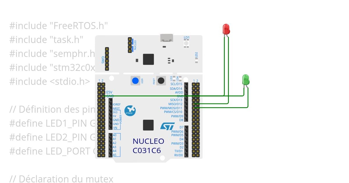 STM32 freertos TP4- Mutex à faire Copy