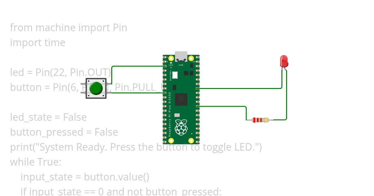 Led ON-OFF with one button