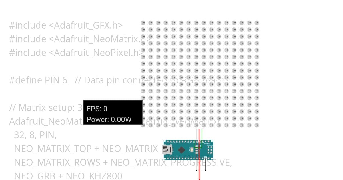  animations on 32 by 8 matrix by arvind ) simulation