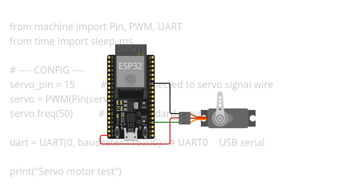 !!!  ESP32 Servo Motor UART simulation