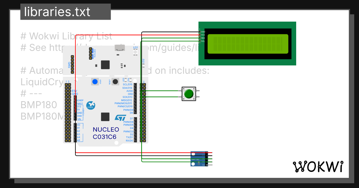 nucodarou☆ ST Nucleo - LCD I2C Copy - Wokwi ESP32, STM32, Arduino Simulator